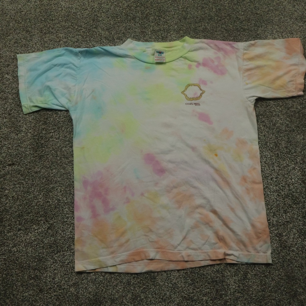 Vintage Cozumel Mexico Bite‎ Me Shark Tie Dye T Shirt Extra Large XL